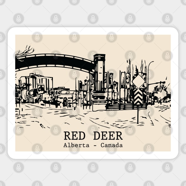 Red Deer - Alberta Magnet by Lakeric